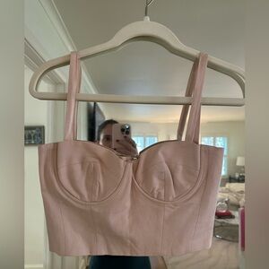 Capulet light Pink corset crop top